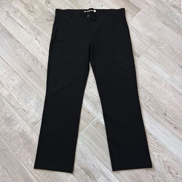 Betabrand Black Ponte Pull On Stretch Pants Office Travel Comfort NEW Size XXL - Picture 2 of 14